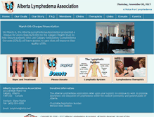 Tablet Screenshot of albertalymphedema.com